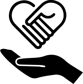 pictogramme illustration sensibilité coeur mains